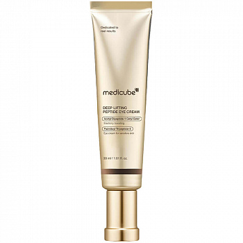 MEDICUBE DEEP LIFTING PEPTIDE EYE CREAM, 30мл Лифтинг-крем для век с пептидами и коллагеном
