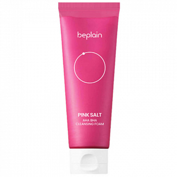 Beplain Pink Salt AHA BHA Cleansing Foam 120ml,Капсульная пенка для умывания с розовой солью 120 мл
