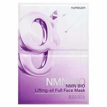 NUMBUZIN No. 9 NAD Bio Lifting-sil Full Face Pack Sheet (4ea+GWP) Тканевая 3D-маска для подтяжки лиц
