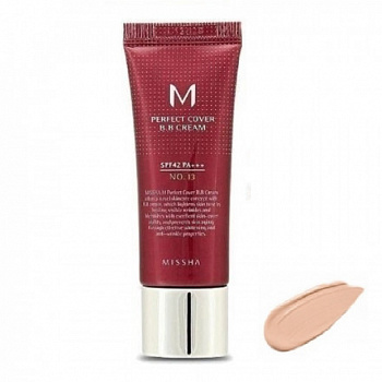MISSHA  M Perfect Cover BB Cream No. 13 Milky Beigе, ВВ крем (13 тон) 20 мл