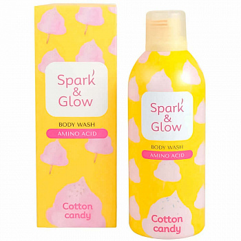 Spark'&Glow Гель-пена для душа с ароматом сахарной ваты - Cotton candy body wash, 350мл