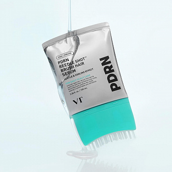 VT COSMETICS PDRN REEDLE SHOT BRUSH HAIR SERUM, 100мл Массажная сыворотка с ПДРН для кожи головы
