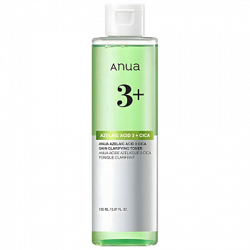 ANUA  Azelaic Acid 3 Cica Skin Clarifying Toner 250ml Тонер с азелаиновой кислотой и центеллой