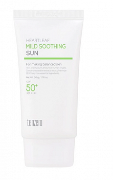 TENZERO Heartleaf Mild Soothing Sun SPF50+ PA++ Успокаивающий солнцезащитный крем 50мл