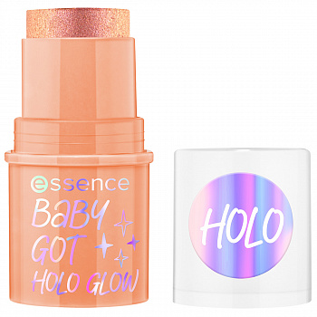 essence Хайлайтер в стике Baby Got Holo Glow highlighter stick, 10 Apricotly