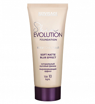 LUXVISAGE Крем тональный Skin EVOLUTION soft matte blur effect , 10 тон светлый §  NEW
