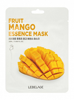 LEBELAGE. Тканевая маска для лица с экстрактом МАНГО, FRUIT MANGO ESSENCE MASK, 25 мл.