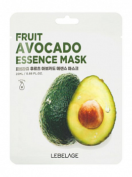 LEBELAGE. Тканевая маска для лица с экстрактом АВОКАДО, FRUIT AVOCADO ESSENCE MASK, 25 мл.
