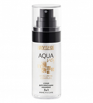 LUXVISAGE Спрей для фиксации макияжа LUXVISAGE AQUA veil HYALURON COMPLEX 3 в 1 PRIME FIX CARE, NEW