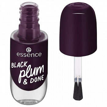 essence Лак для ногтей Gel Nail Colour, 84 Black plum & Done