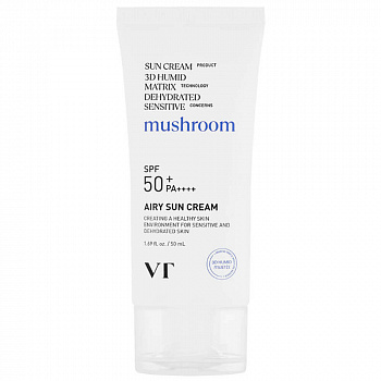 VT Cosmetics AIRY SUN CREAM 50+ PA+++ 50ml Увлажняющий солнцезащитный крем с грибом тремелла